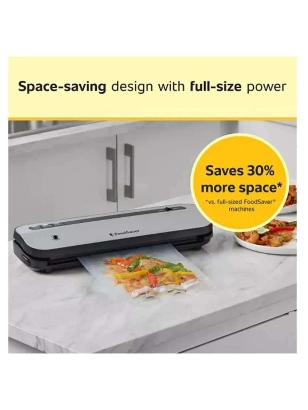 NEW FoodSaver Space Saving Vacuum Sealer with Bags VS1230 Unopened Box
